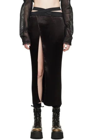 JUNYA WATANABE Black Pleated Maxi Skirt