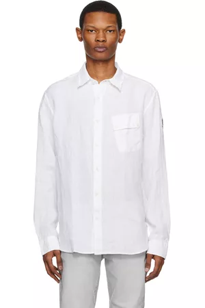 Belstaff Men Long sleeves - White Pitch Long Sleeve Shirt