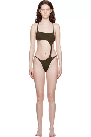 Isa Boulder Women Swimsuits - Brown Stingray One-Piece Swimsuit