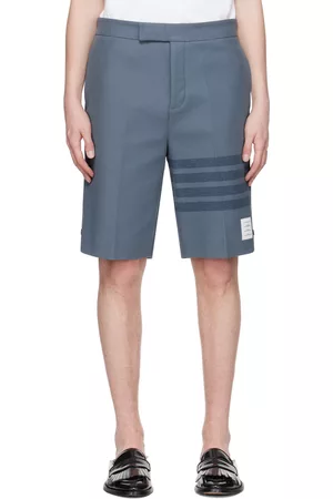 Thom Browne Men Shorts - Blue 4-Bar Shorts