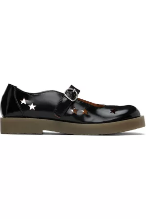 Acne Studios Men Loafers - Black Star Cutout Loafers