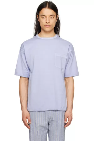 Aspesi Men T-shirts - Blue Pocket T-Shirt