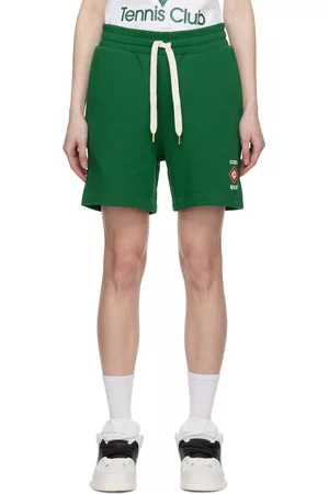 Casablanca Women Sports Shorts - Green 'Casa Sport' Shorts