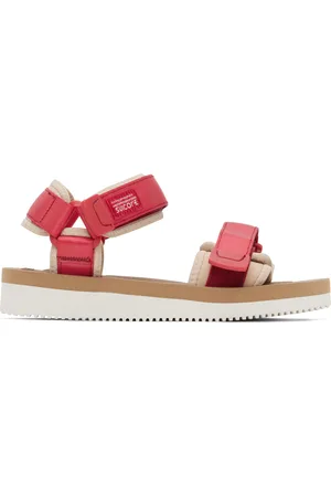 SUICOKE Red & Off-White CEL-V Sandals