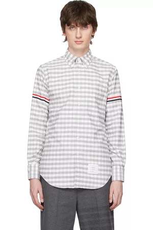 Thom Browne Men Shirts - Gray Armband Classic Shirt