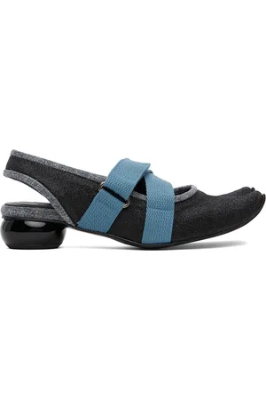 Paula Canovas Del Vas Black Diablo Stripy Ballerina Heels