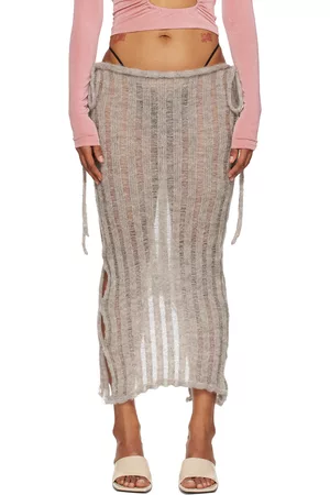 TYRELL Women Maxi Skirts - SSENSE Exclusive Beige Maxi Skirt