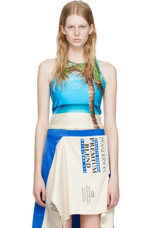 J.W.Anderson Blue Graphic Tank Top