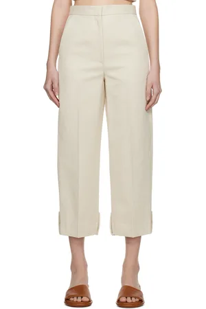 Recto Off-White Roll Up Trousers