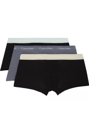 Calvin Klein Men Boxer Shorts - Three-Pack Black Low-Rise Trunk Boxers