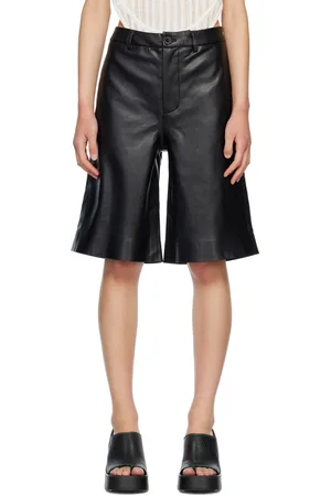 Holzweiler Black Celest Faux-Leather Shorts