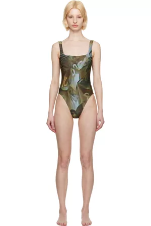 Serapis Women Swimsuits - Green Printed One-Piece Swimsuit