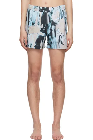Serapis Blue Printed Swim Shorts