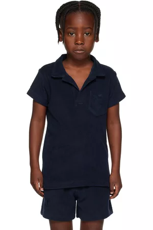 Oas Polo Shirts - Kids Navy Embroidered Polo
