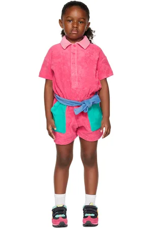 Marc Jacobs Kids Pink Belted Romper