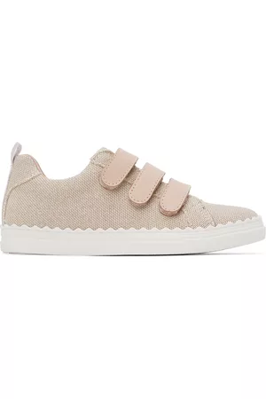 Chloé Sneakers - Kids Taupe Velcro Sneakers