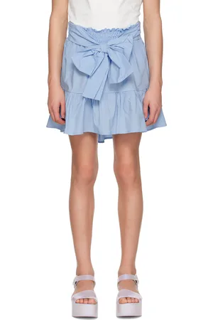 MISS BLUMARINE Kids Blue Printed Skirt