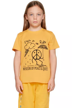 Museum Of Peace & Quiet T-shirts - SSENSE Exclusive Kids Yellow Quiet Rain T-Shirt