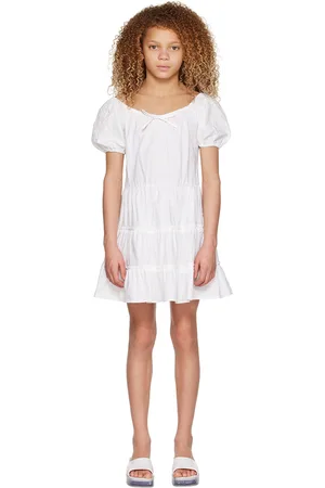 MISS BLUMARINE Kids White Bow Dress