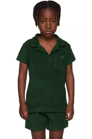 Oas Polo Shirts - Kids Green Embroidered Polo