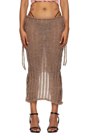 TYRELL SSENSE Exclusive Brown Maxi Skirt