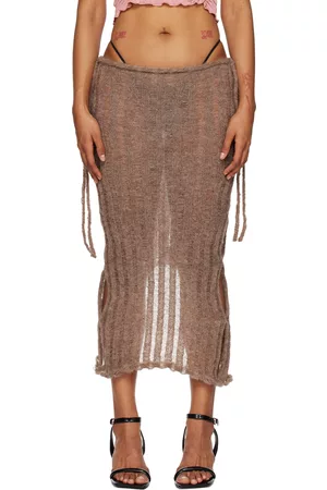 TYRELL Women Maxi Skirts - SSENSE Exclusive Brown Maxi Skirt