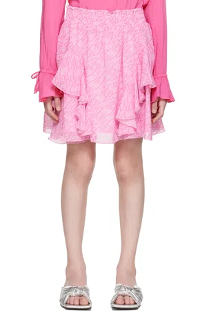 MISS BLUMARINE Kids Pink Tiered Skirt