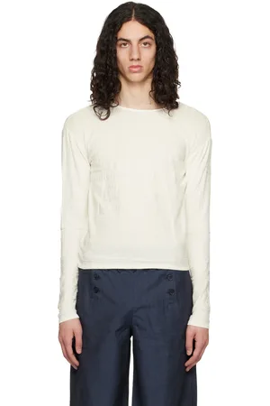 Serapis White Embossed Long Sleeve T-Shirt