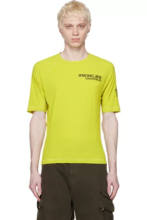 Moncler Men T-shirts - Green Manica Corta T-Shirt