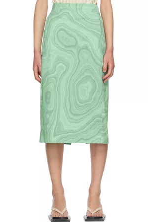 Holzweiler Women Midi Skirts - Green Natali Midi Skirt