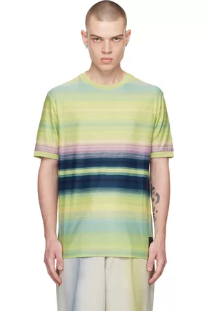 Paul Smith Men T-shirts - Yellow Untitled Stripe T-Shirt