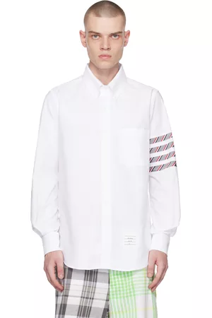 Thom Browne Men Shirts - White 4-Bar Shirt