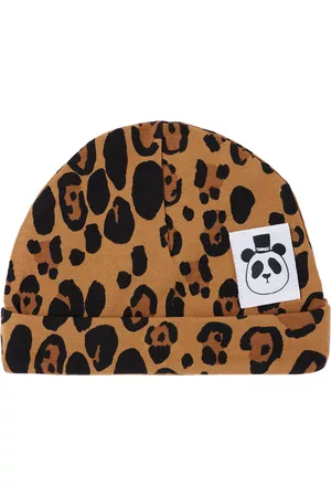 Mini Rodini Beanies - Baby Tan Leopard Beanie