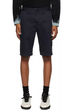 Stone Island Men Shorts - Navy Patch Shorts