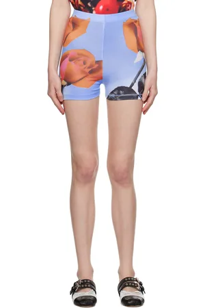Chopova Lowena SSENSE Exclusive Blue Rose Shorts