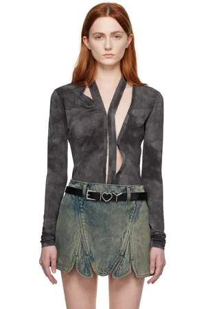 Y / PROJECT Gray Hook-Eye Bodysuit
