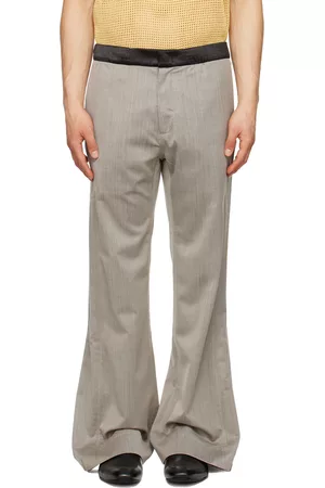 Cornerstone Men Pants - Gray Rolled Cuff Trousers