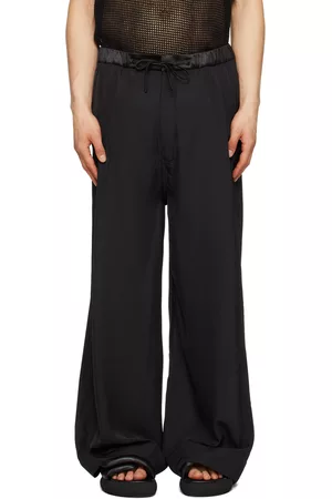 Cornerstone Men Pants - Black Pleated Trousers
