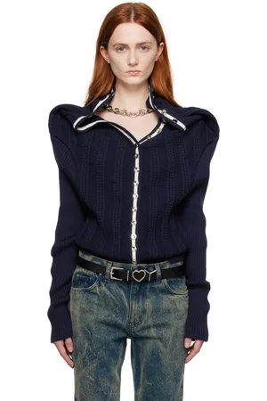 Y / PROJECT Classic Ruffle Necklace Cardigan