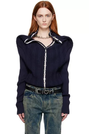 Y / PROJECT Classic Ruffle Necklace Cardigan