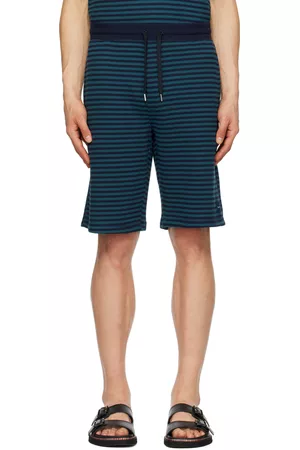 Paul Smith Men Shorts - Navy Striped Shorts