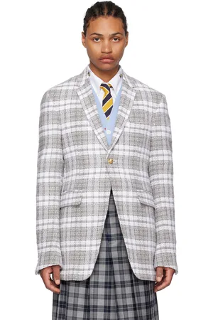 Thom Browne Gray Check Blazer