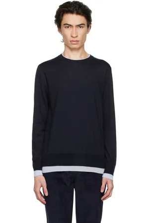 GABRIELA HEARST Navy Wells Reversible Sweater