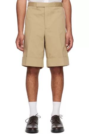 Thom Browne Men Shorts - Beige Super Low-Rise Shorts