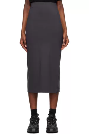 Post Archive Faction PAF Women Midi Skirts - Gray Zip Midi Skirt