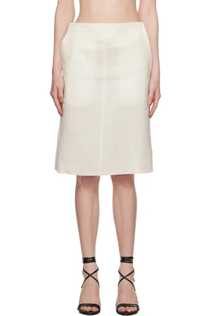 Niccolo Pasqualetti White Marino Midi Skirt