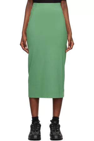 Post Archive Faction PAF Women Midi Skirts - Green Zip Midi Skirt