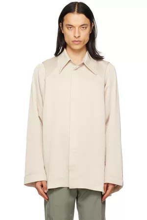 Cornerstone Men Shirts - Beige Vented Shirt