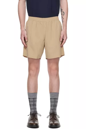 Thom Browne Men Shorts - Khaki Elasticized Waistband Shorts