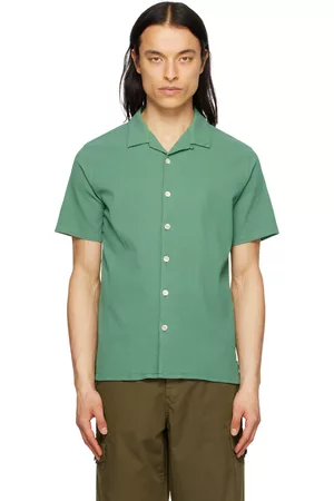 Paul Smith Men Shirts - Green Button Shirt